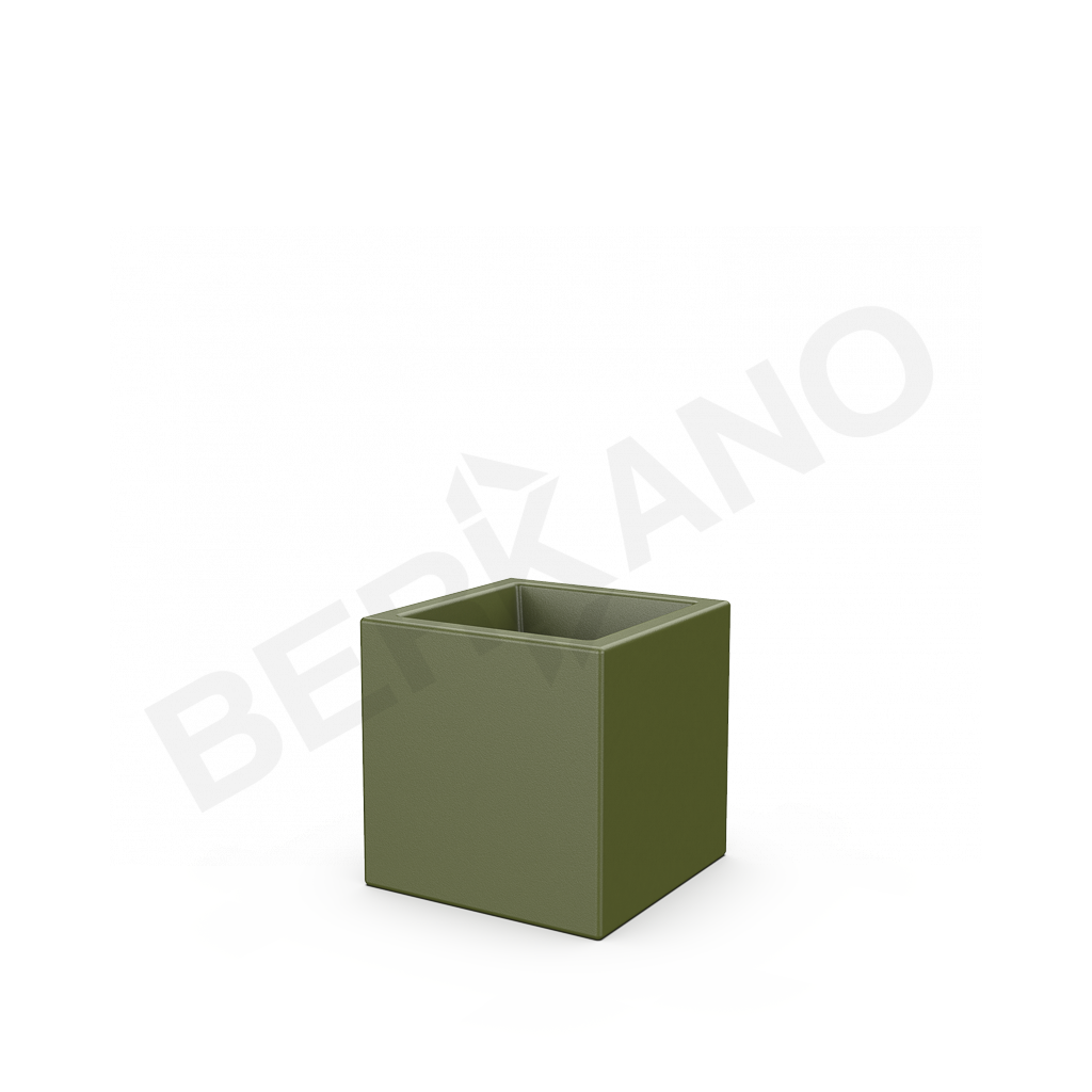 Кашпо Quarter 30 DB темно-зеленого цвета - фото 1