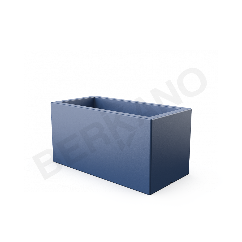 Кашпо Cubric 40*100 синего цвета - фото 1