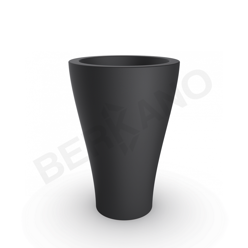 Кашпо Vetro 100 DB графитового цвета - фото 1