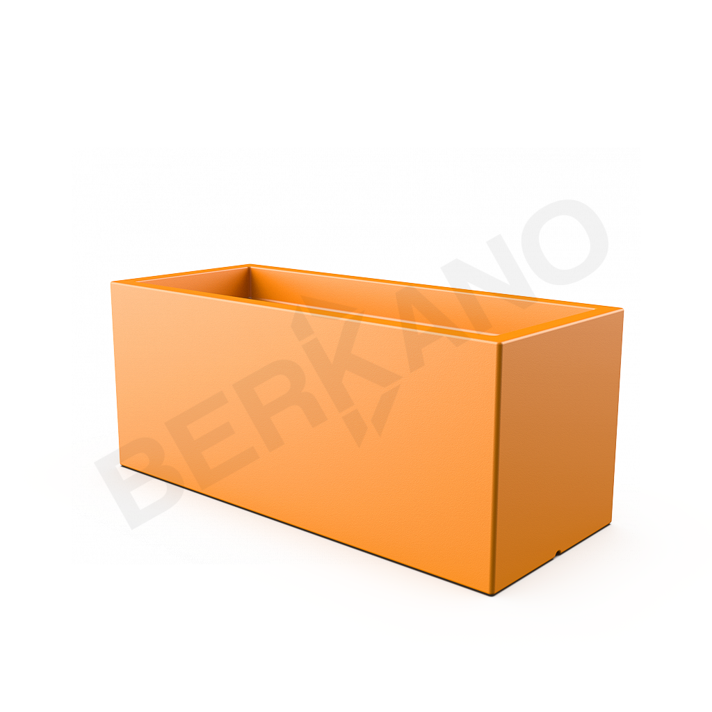 Кашпо Cubric 120*50 оранжевого цвета - фото 1