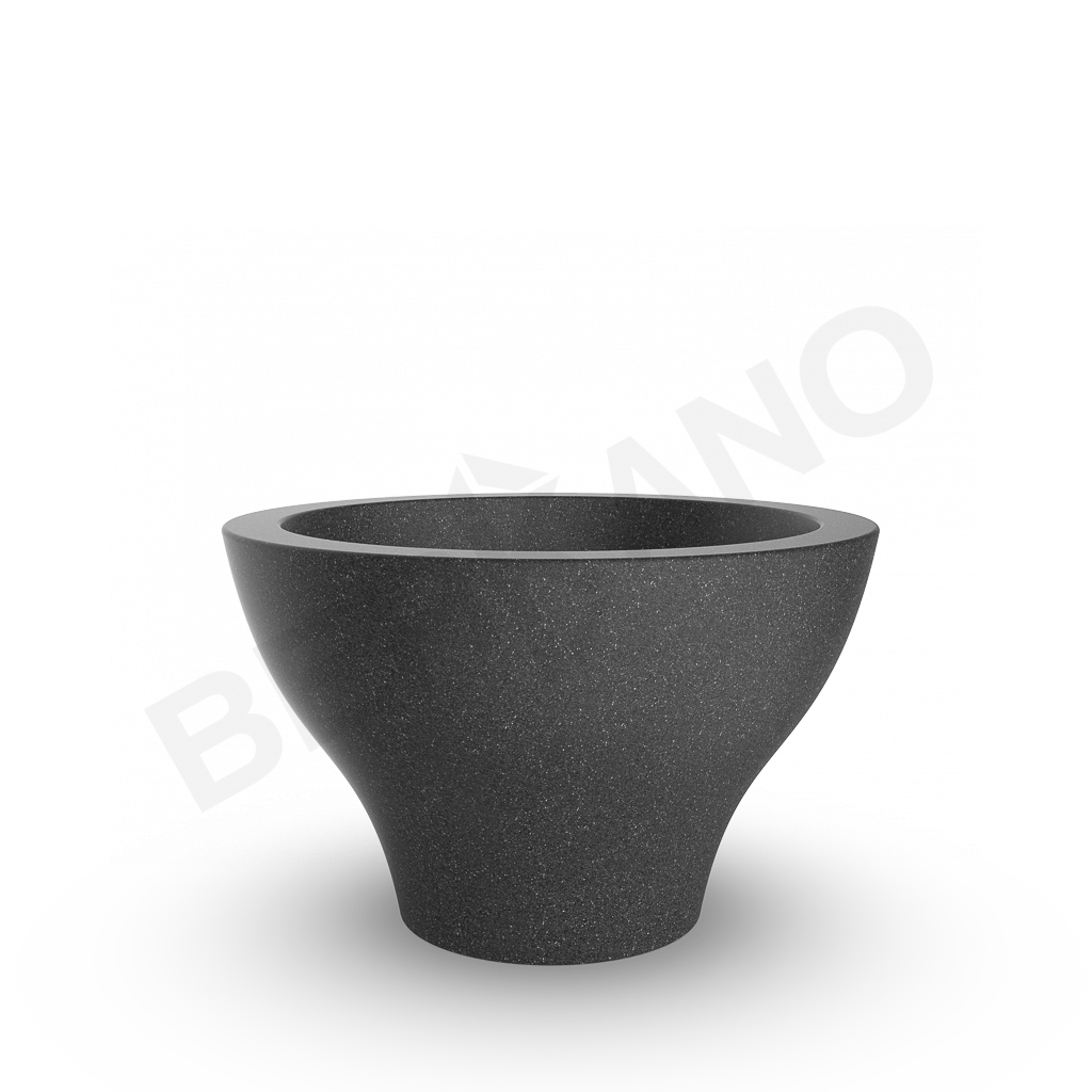 Кашпо Vetro 50 DB цвета черный гранит - фото 1