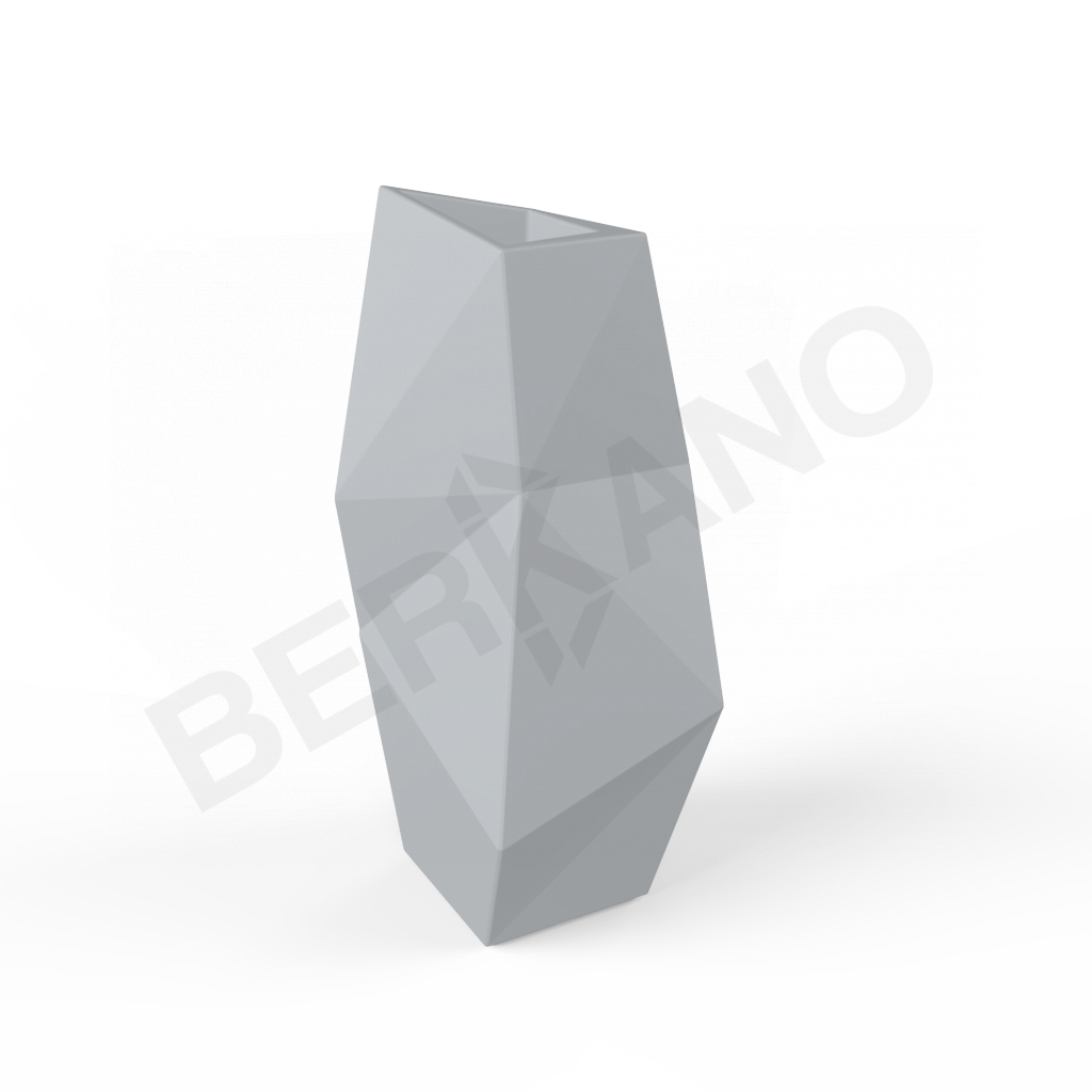 Кашпо Quaro L серого цвета - фото 1