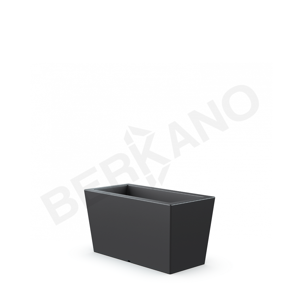 Кашпо Trapezio 42H графитового цвета - фото 1