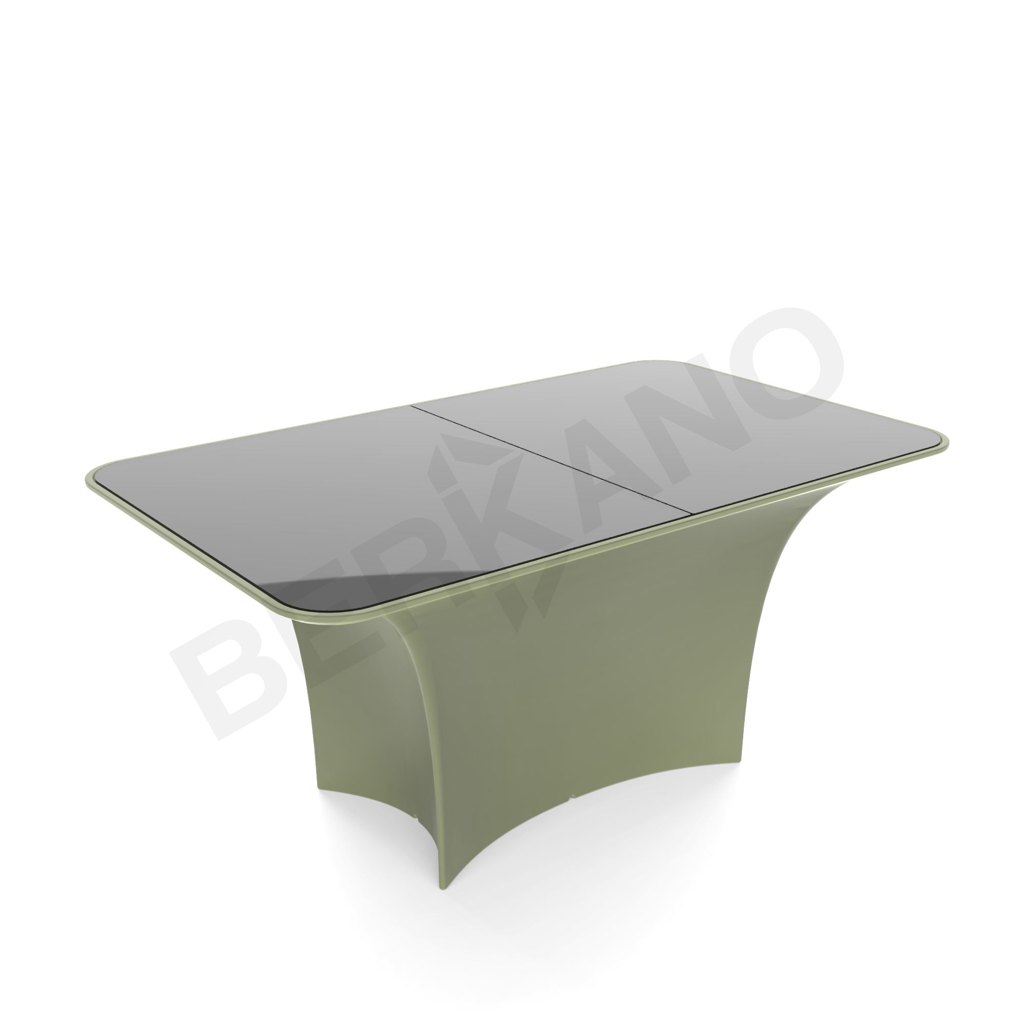 Стол Oasis со стеклом темно-зеленого цвета - фото 1