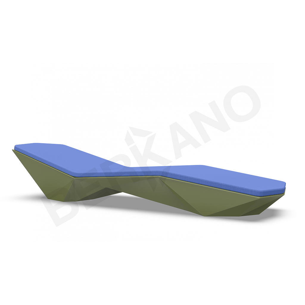 Шезлонг Quaro с подушками темно-зеленого цвета / аксессуар темно-синего цвета - фото 1