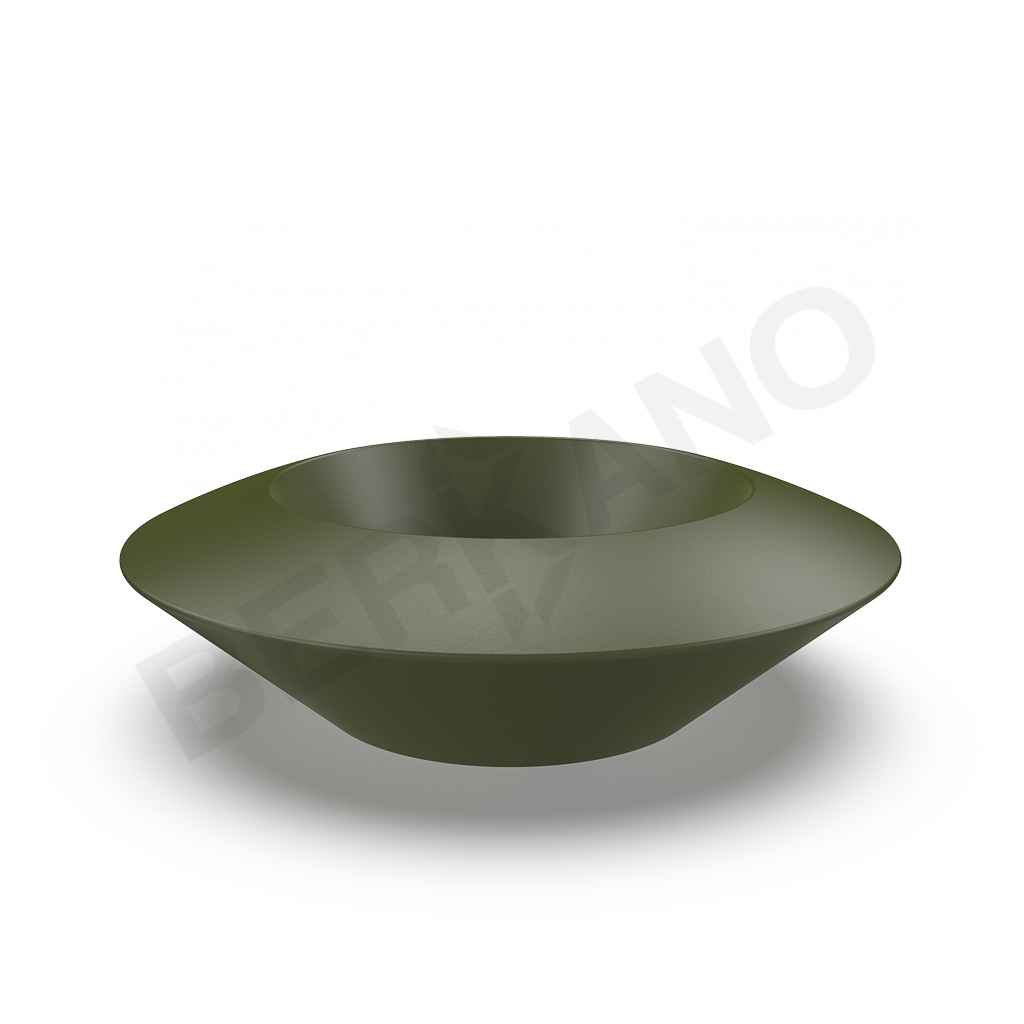 Кашпо Scodella 100 DB темно-зеленого цвета - фото 1