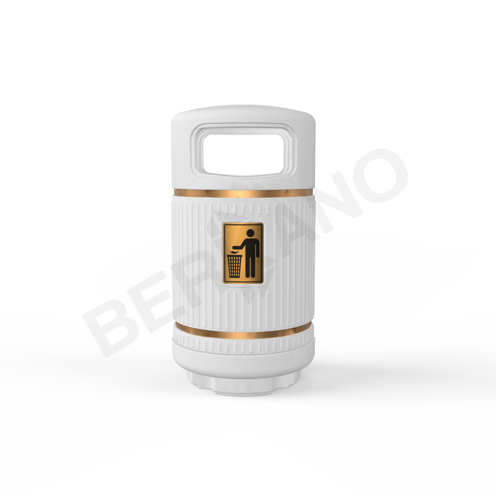 Урна круглая BERKANO белого цвета