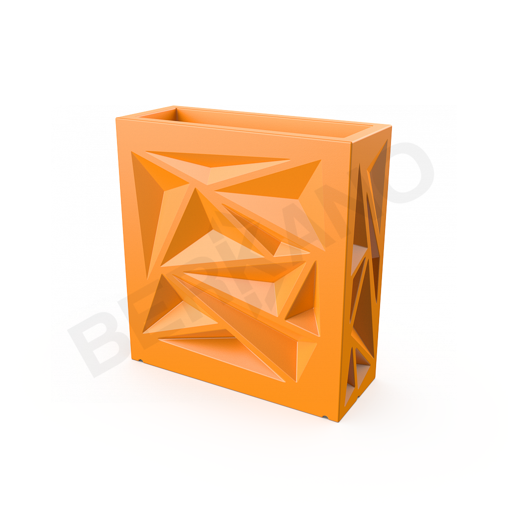 Кашпо Icelandic Square DB оранжевого цвета - фото 1