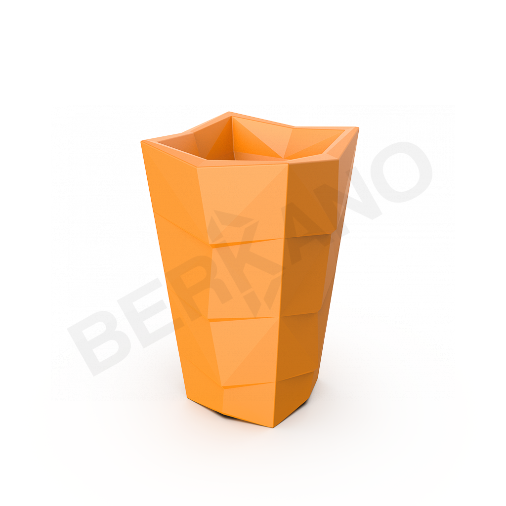 Кашпо Agava 100 DB оранжевого цвета - фото 1