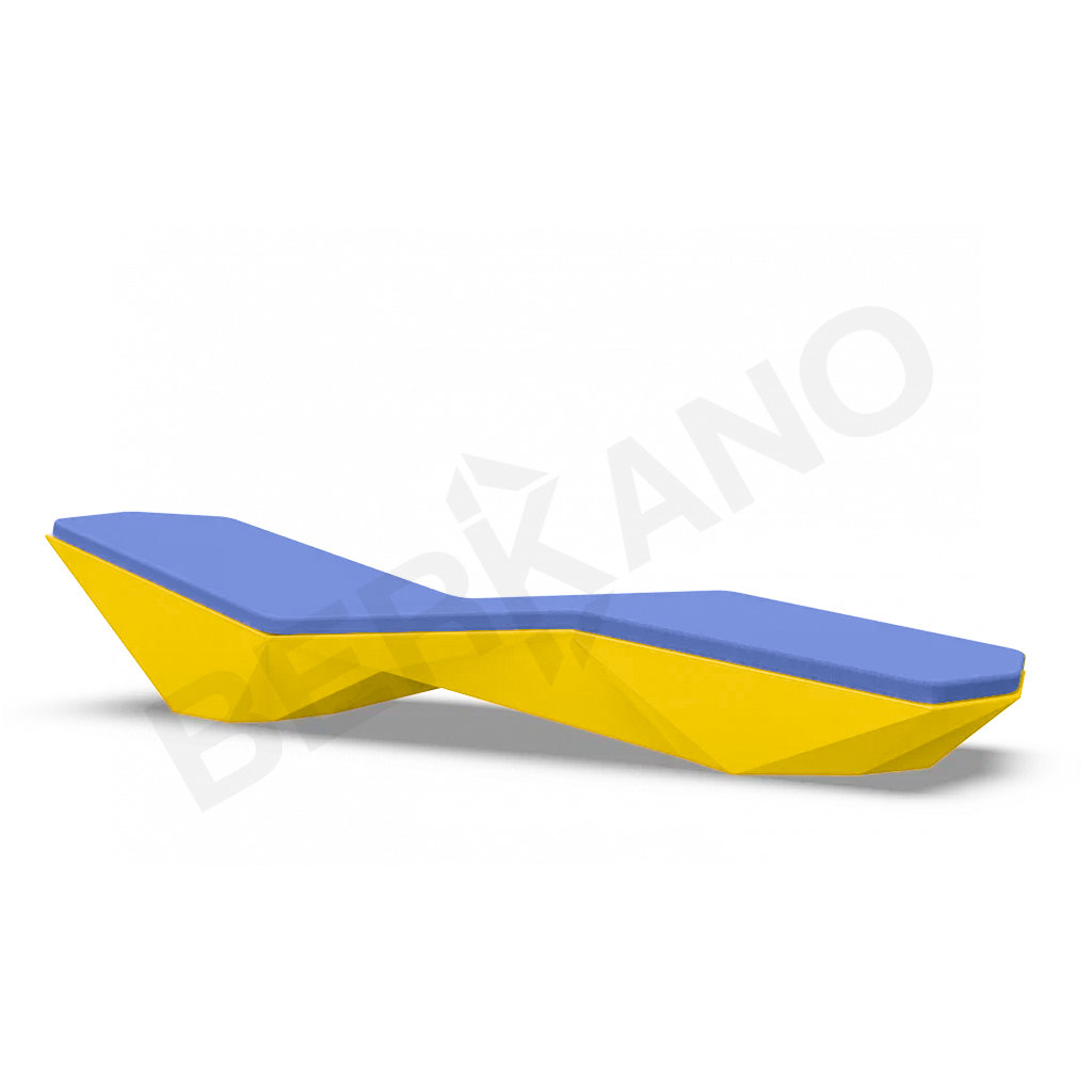 Шезлонг Quaro с подушками желтого цвета / аксессуар темно-синего цвета - фото 1