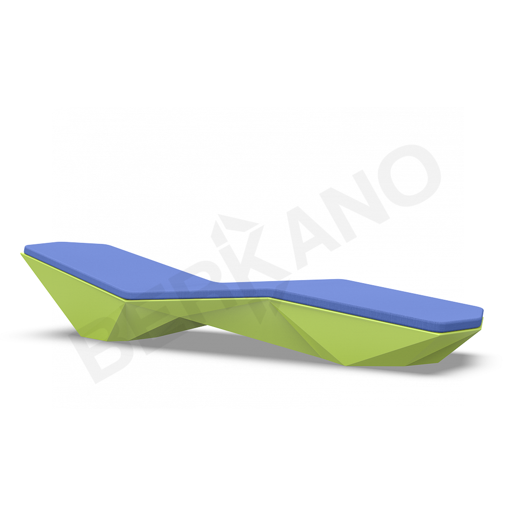 Шезлонг Quaro с подушками зеленого цвета / аксессуар темно-синего цвета - фото 1