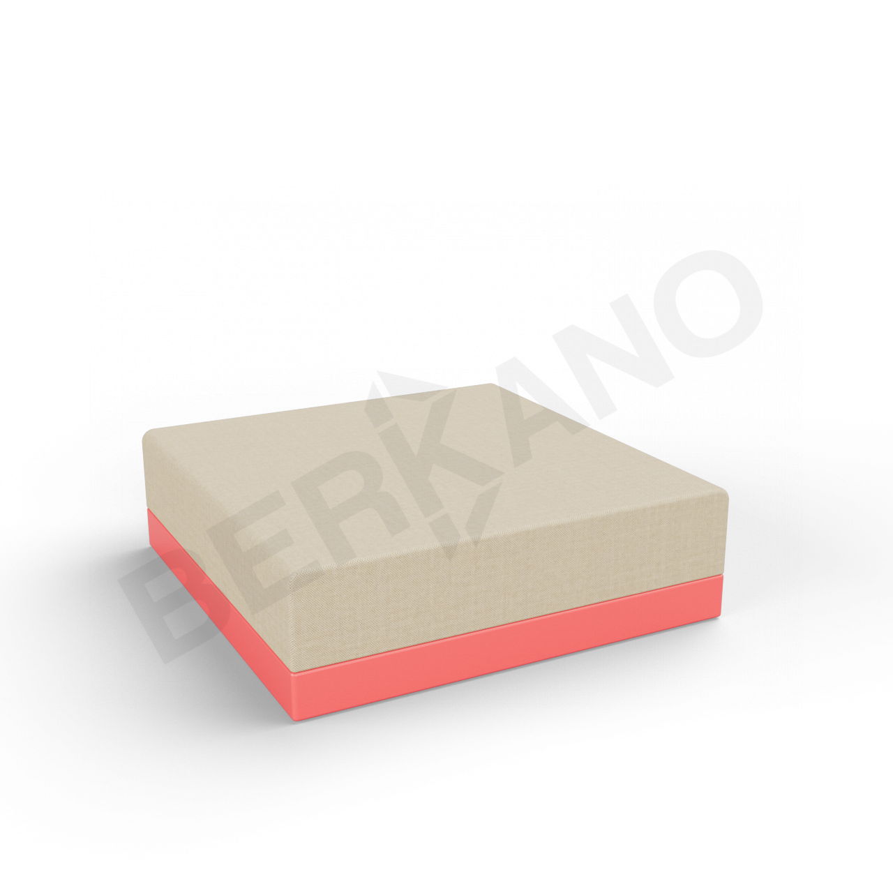 Пуф Quarter modular с подушками красного цвета / аксессуар бежевого цвета - фото 1