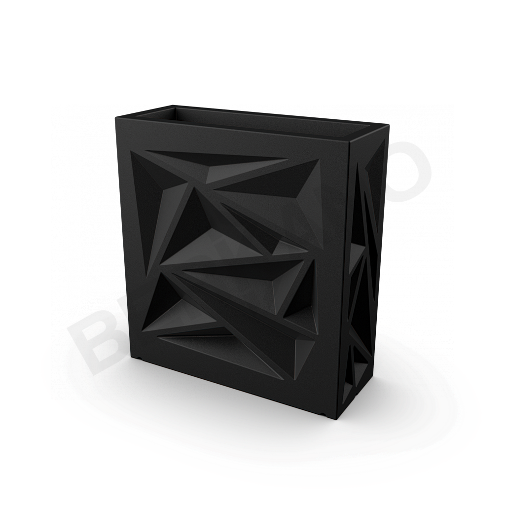 Кашпо Icelandic Square DB черного цвета - фото 1