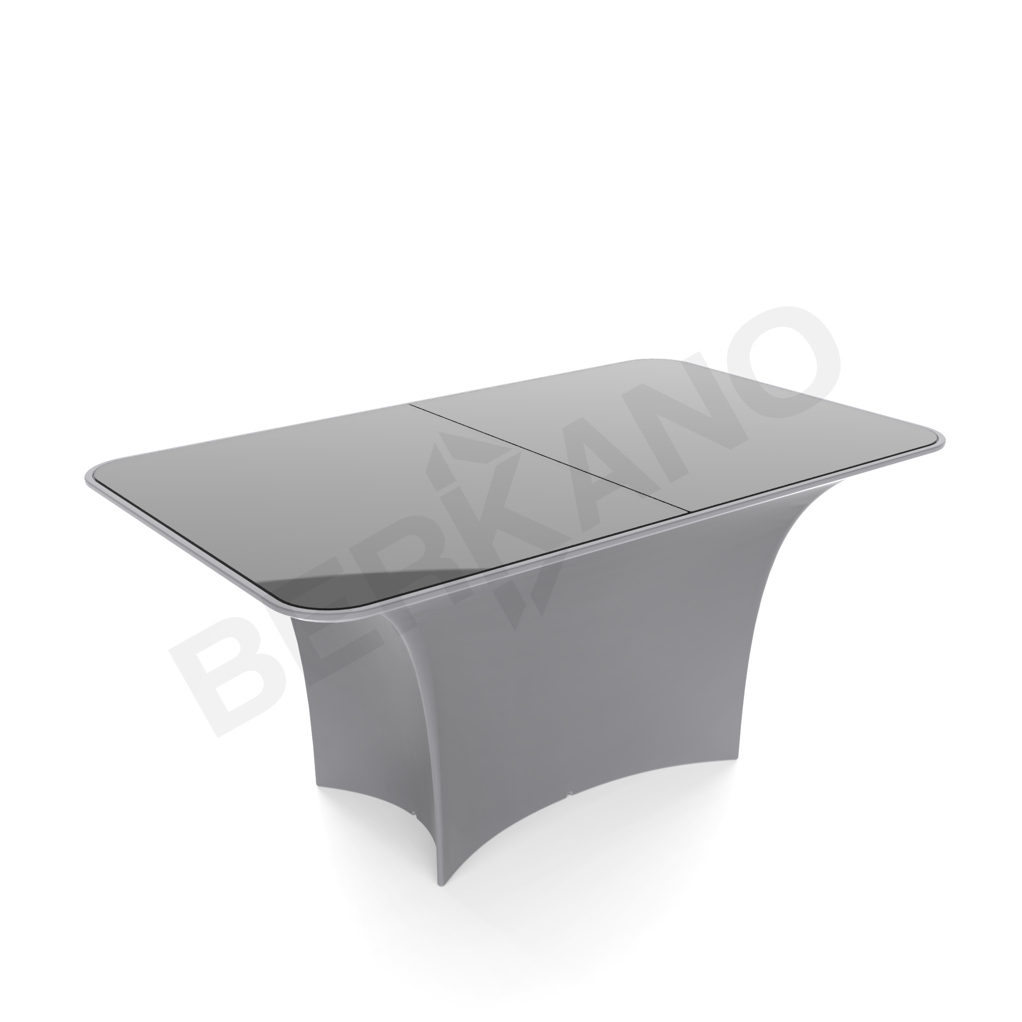 Стол Oasis со стеклом графитового цвета - фото 1