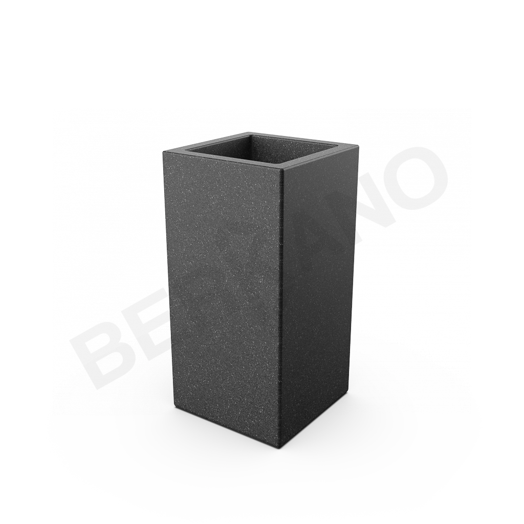 Кашпо Cubric 40*80 DB цвета черный гранит - фото 1