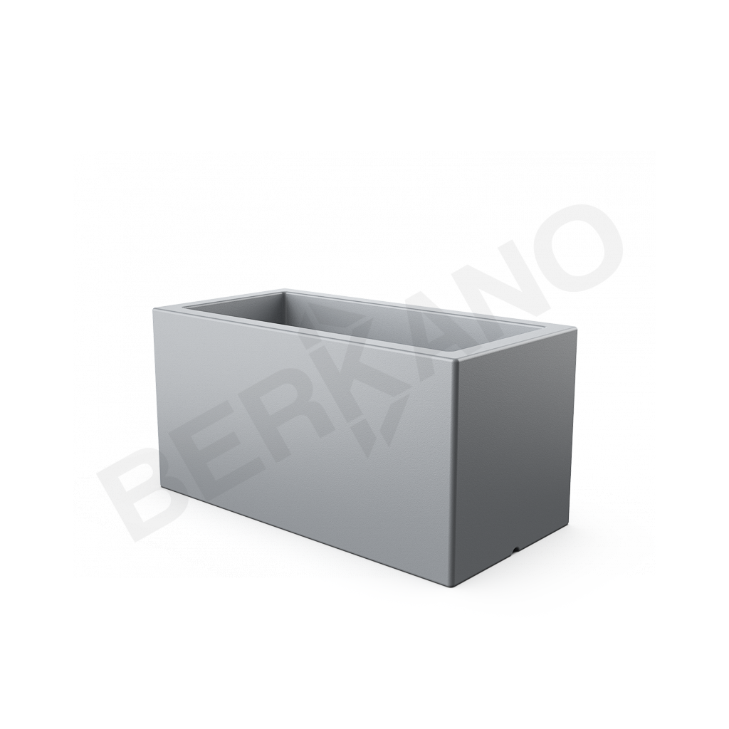 Кашпо Cubric 40*100 серого цвета - фото 1