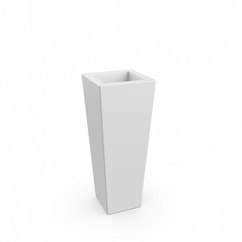 Светящееся кашпо Trapezio 100V DB белого цвета