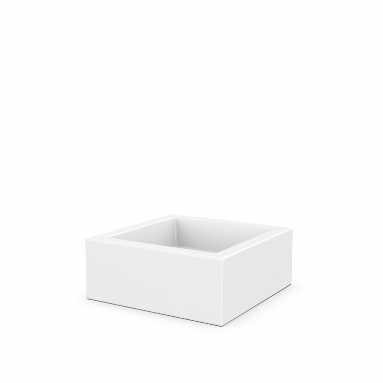 Кашпо Quarter 20 белого цвета