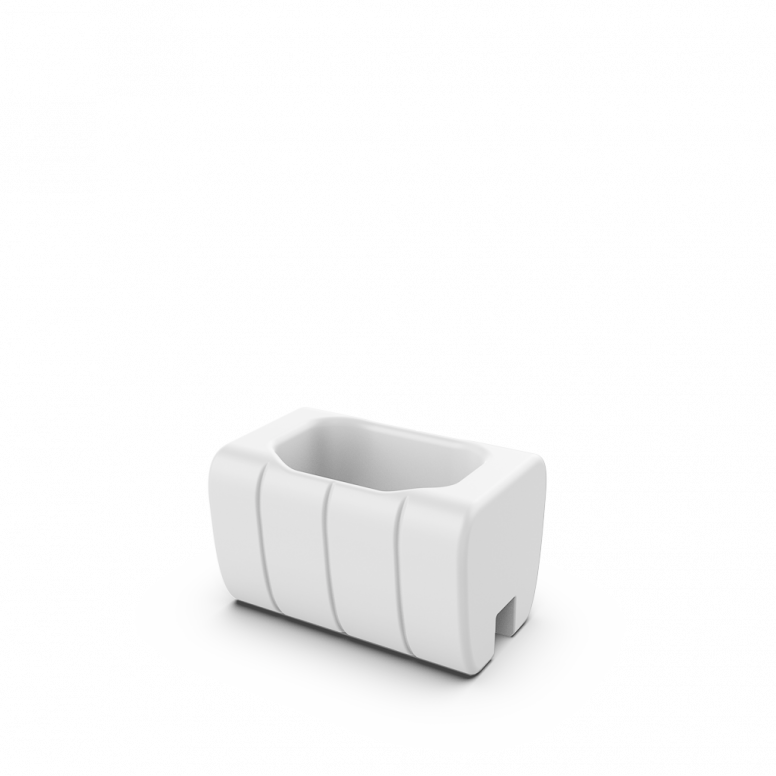 Кашпо-соединитель Y-seat longer DB белого цвета