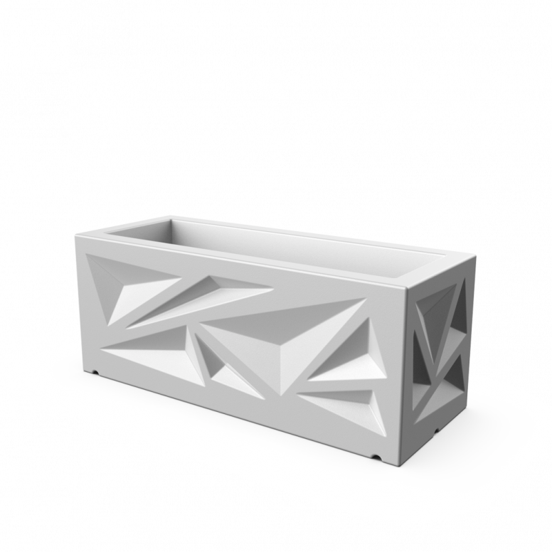 Кашпо Icelandic Horizontal DB белого цвета