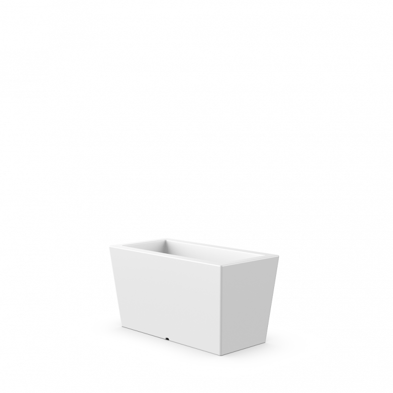 Кашпо Trapezio 42H белого цвета