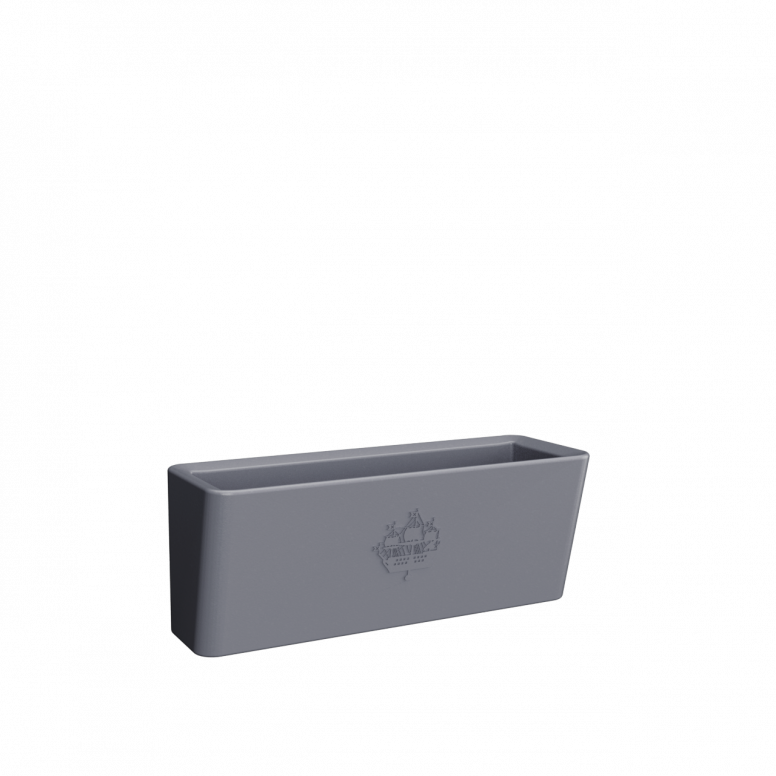 Подвесная цветочная конструкция на дорожные ограждения односторонняя с креплениями Graphite