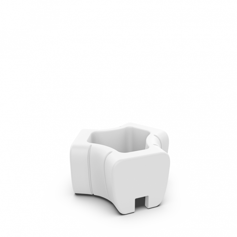 Кашпо-соединитель Y-seat connect DB белого цвета