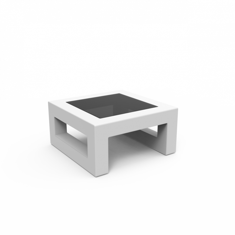 Стол Quarter lounge со стеклом белого цвета