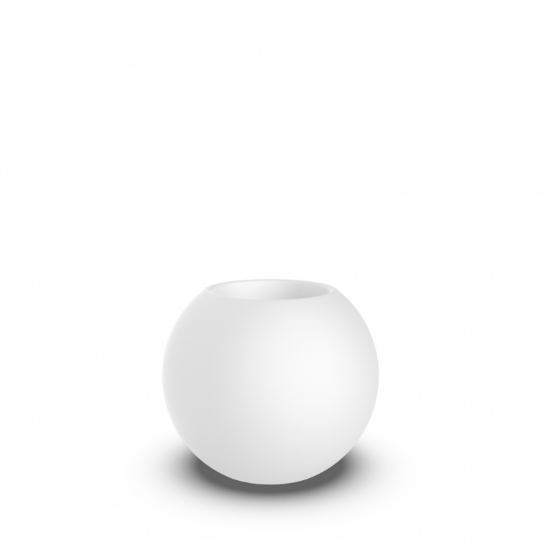 Светящееся кашпо Terra 50 белого цвета