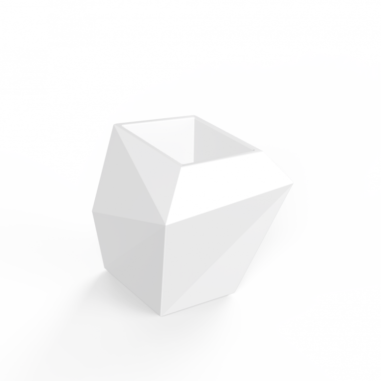 Кашпо Quaro M белого цвета