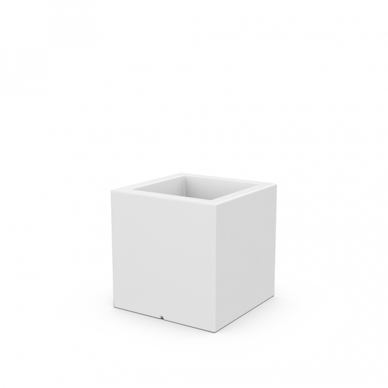 Кашпо Quarter 40 DB белого цвета
