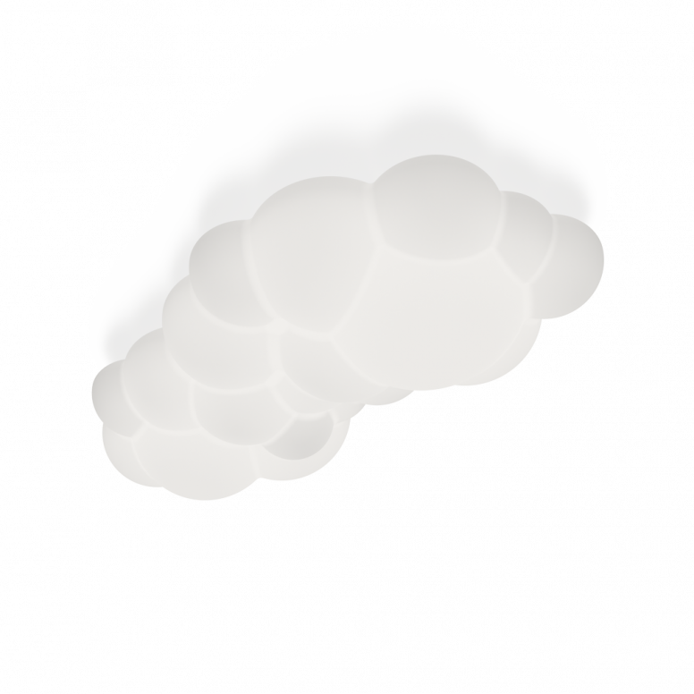 Люстра Cloud белого цвета 