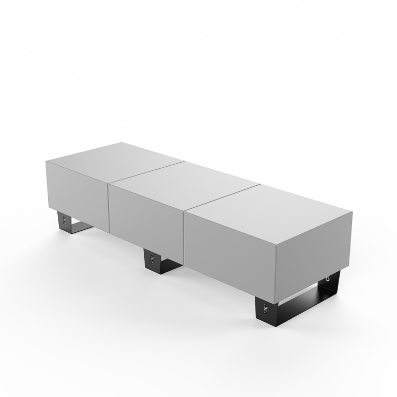 Скамейка Brick 180 белого цвета