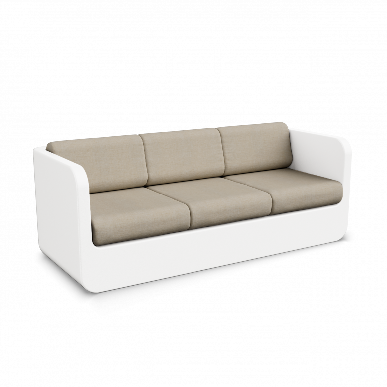 Диван Grace с подушками белого цвета / аксессуар бежевого цвета