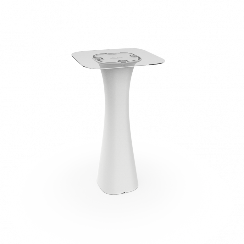 Стол барный со стеклом Grace Bar Square белого цвета