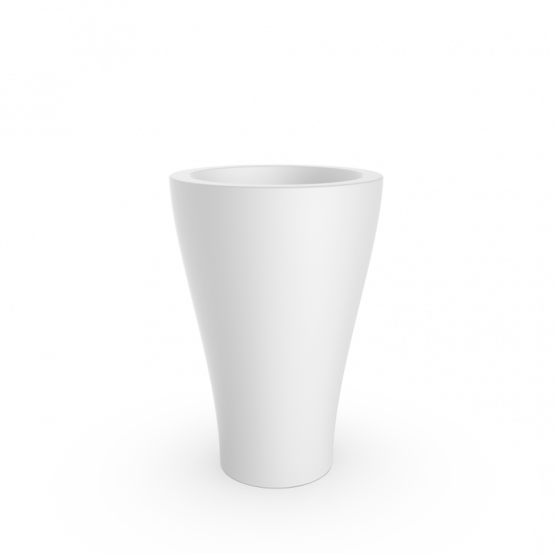 Кашпо Vetro 80 белого цвета