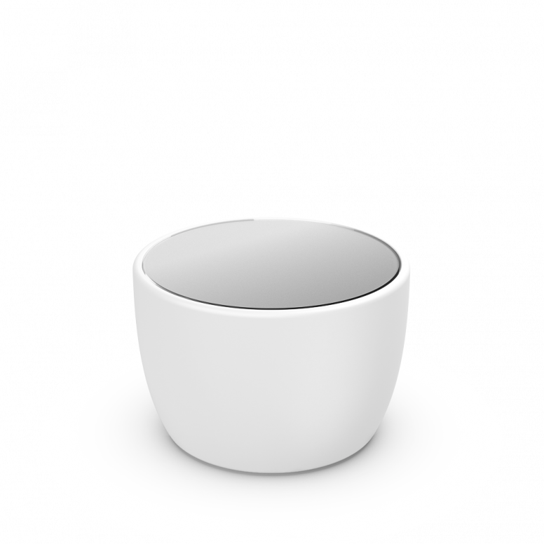 Стол Wave с стеклом белого цвета