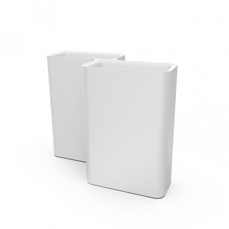 Кашпо Vittorio 80 D белого цвета