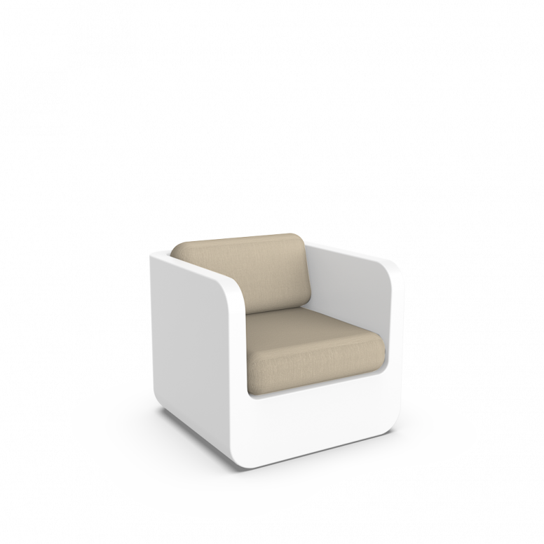 Кресло Grace с подушками белого цвета / аксессуар бежевого цвета