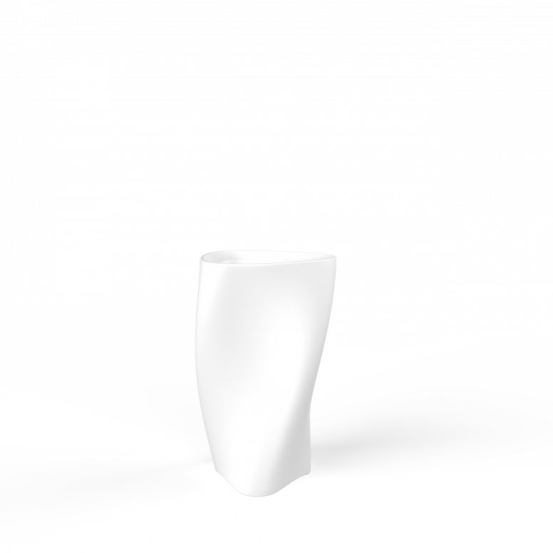 Кашпо Twist 68 белого цвета