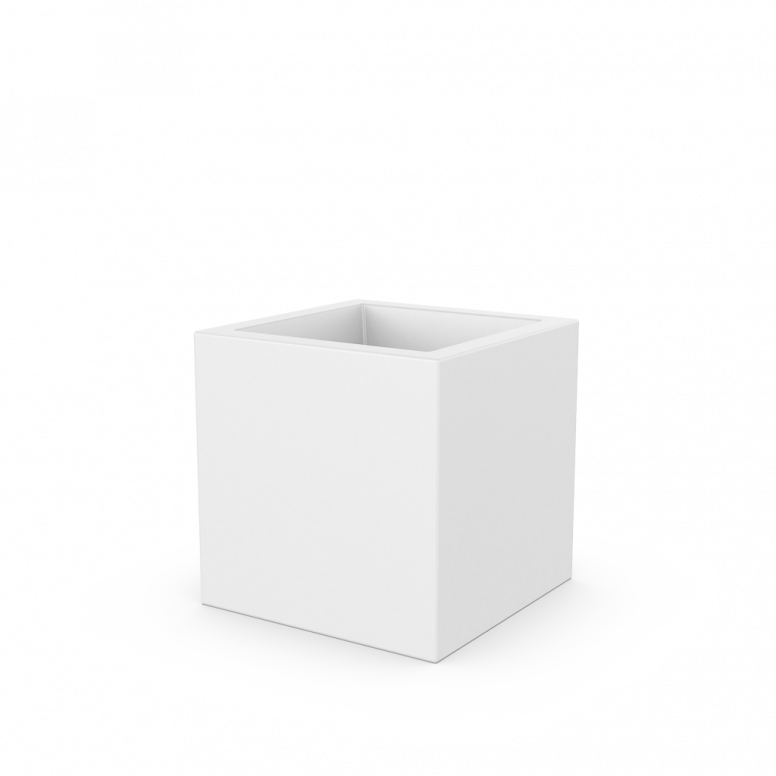 Светящееся кашпо Quarter 50 белого цвета