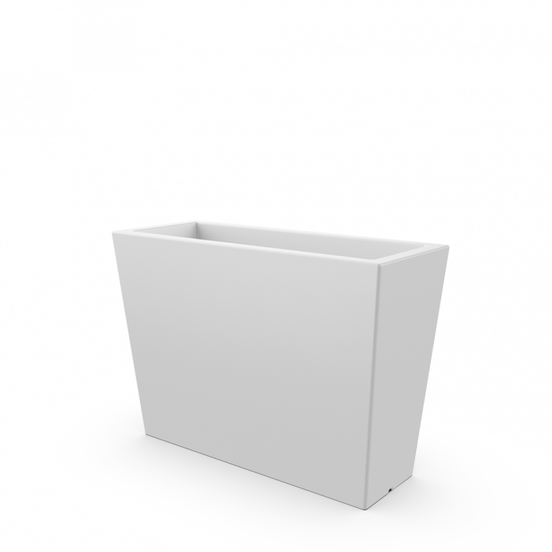 Светящееся кашпо Trapezio 70H DB белого цвета