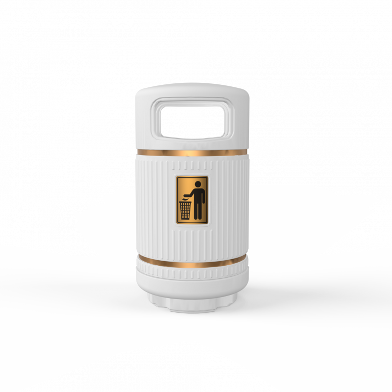 Урна круглая BERKANO белого цвета