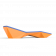 Шезлонг Quaro с подушками оранжевого цвета / аксессуар темно-синего цвета