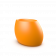Кашпо Bend 80 оранжевого цвета